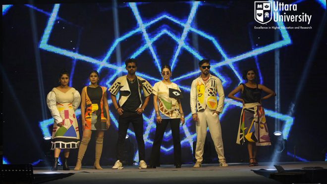 Uttara University students set the runway on fire