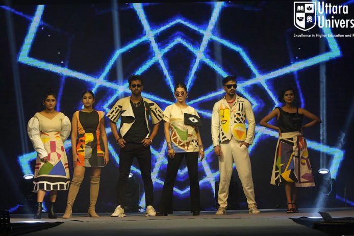 Uttara University students set the runway on fire