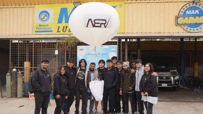 AIUB and AERD successfully launches the first weather balloon