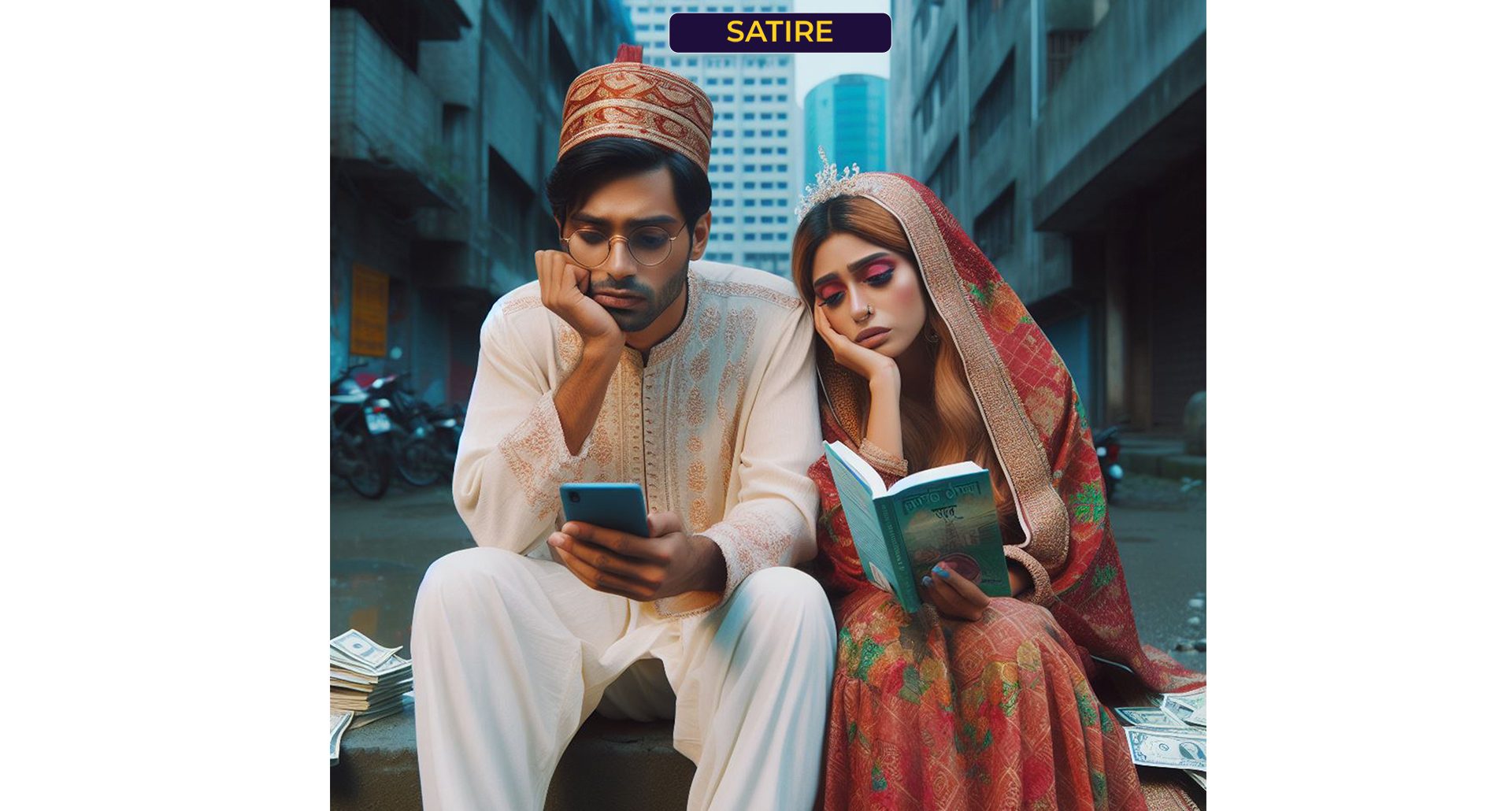 Influencer couple bankrupt from wedding tax; publishes random book in Boi Mela to recoup losses