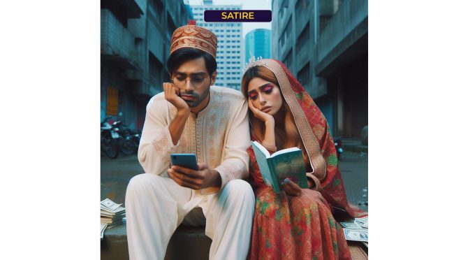 Influencer couple bankrupt from wedding tax; publishes random book in Boi Mela to recoup losses
