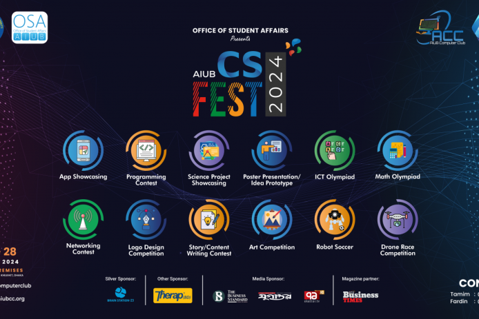 AIUB CS Fest 2024 starts 25 April
