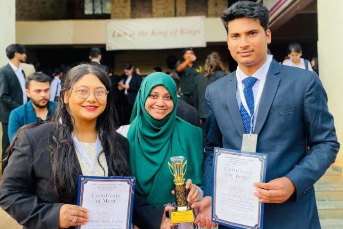 IUB awarded ‘Best International Team’ at int’l moot court competition in India