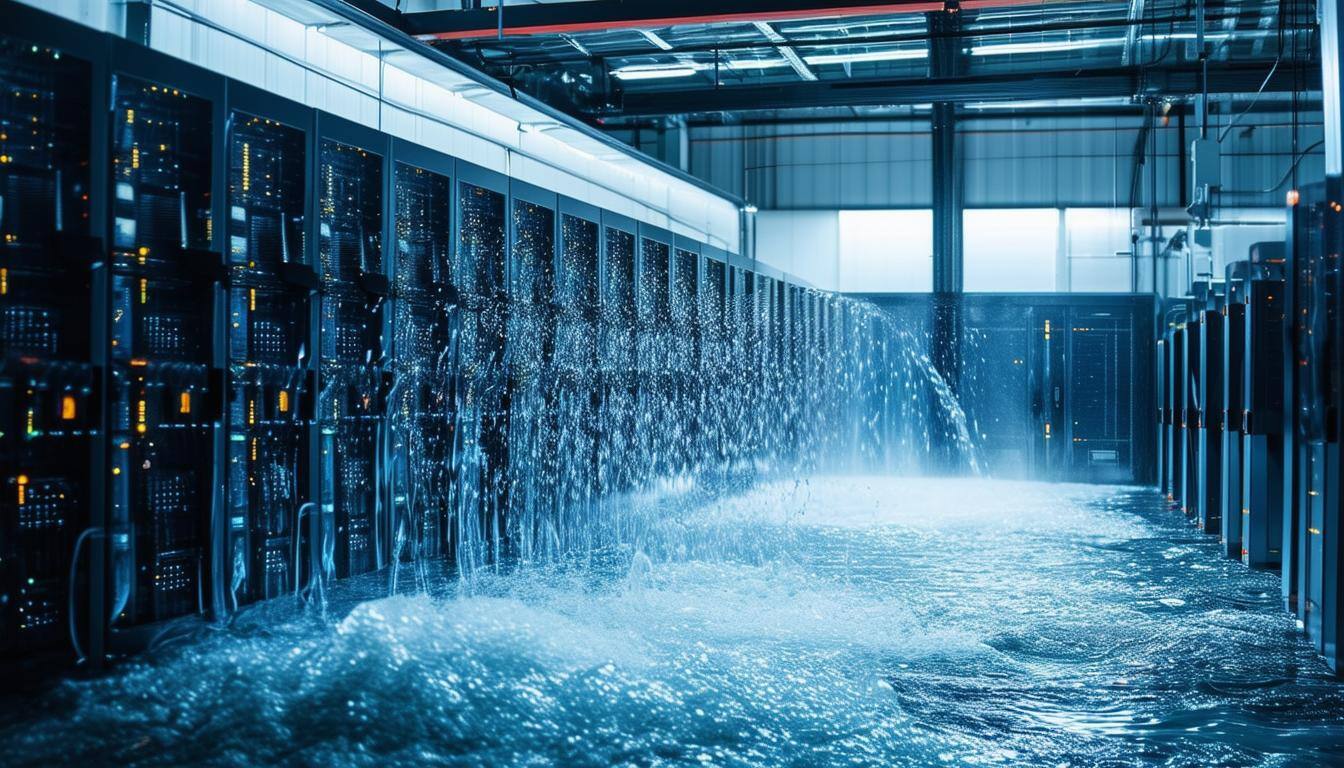 gallons of water being pumped into a data center to cool the servers-1