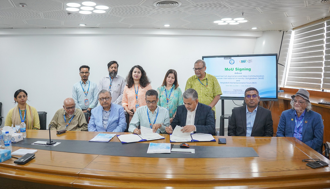 Photo PB – AIUB and BIGF Sign Agreement to Promote Inclusive AI Governance in Bangladesh