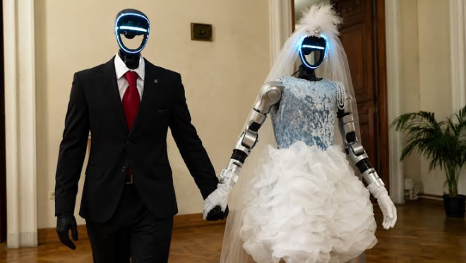 robot wedding