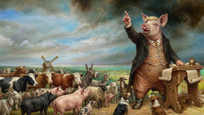 pig speech animal firm