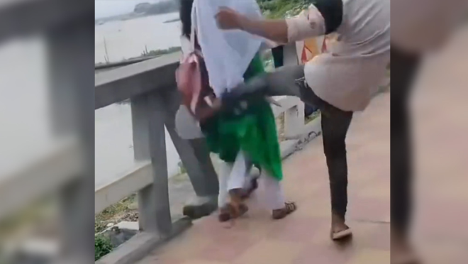 The viral video shows a teenage boy kicking a schoolgirl in Narayanganj’s Sonargaon.