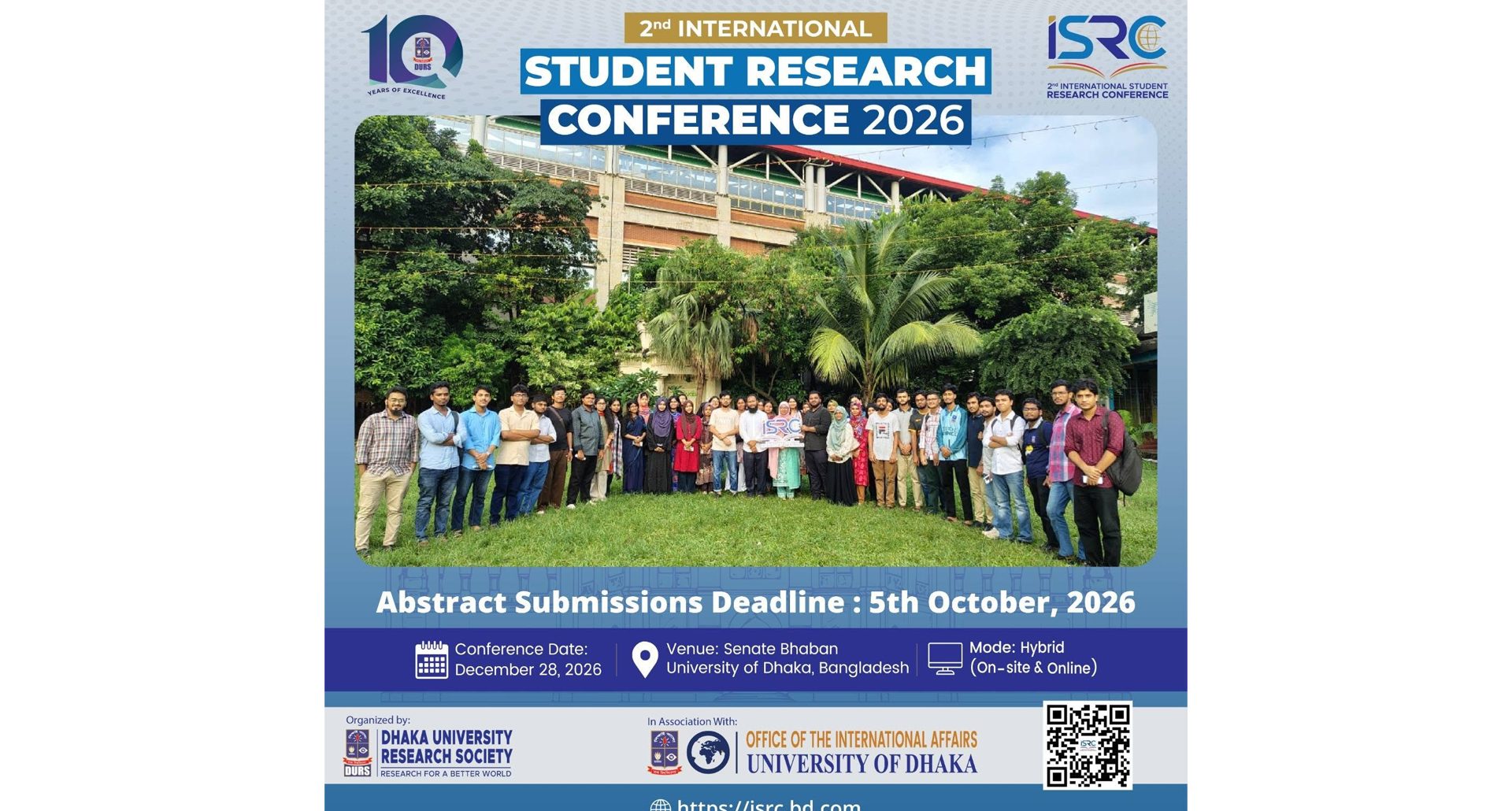 Abstract submission opens for Dhaka University’s 2nd International Student Research Conference-1