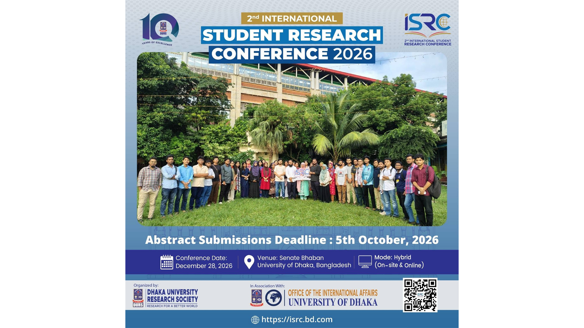 Abstract submission opens for Dhaka University’s 2nd International Student Research Conference-1